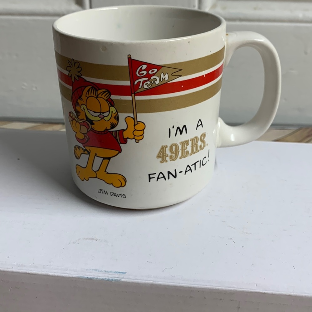 Garfield 49ERS Mug 1978 Enesco Co. Officially Licensed Product, NFL, Football